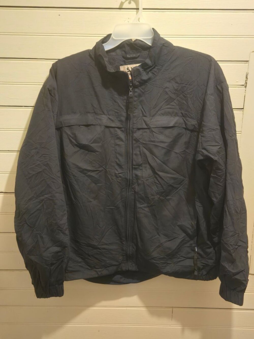 5.11 Tactical Jacket Mens L Lightweight Windbreaker Full Zip Navy Utility Shell